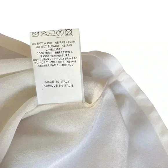 Etao Italian Silk Blouse | White & Black Button-Up | Luxury Designer Top Size M - Picture 4 of 8